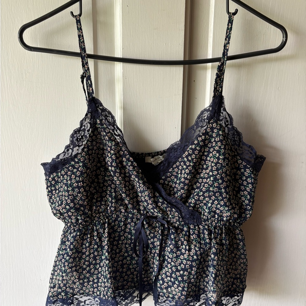 American Eagle Outfitters Navy Floral Cami